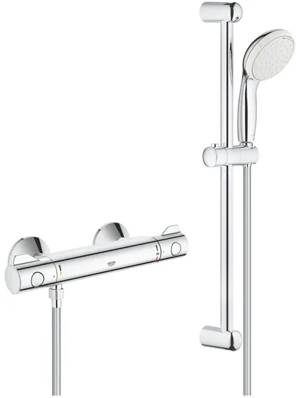 Grohe Tempesta II suihkusarja, sisältää Grohtherm 800 -suihkuhanan, kromi