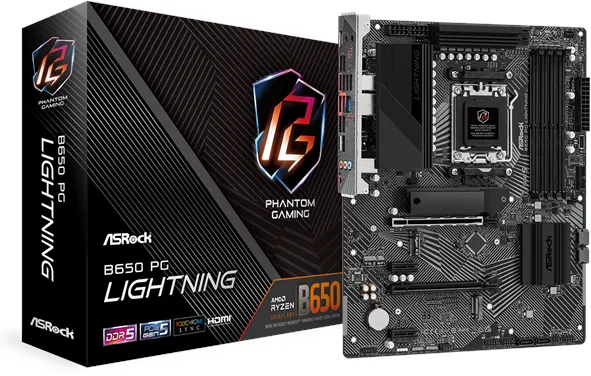 ASRock B650 PG Lightning Emolevy - AMD B650 - AMD AM5 - DDR5 RAM - ATX