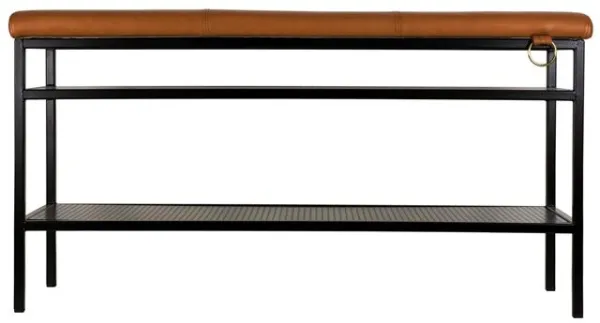 Maze Nancy Bench Black/Cognac