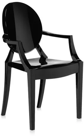 Kartell Lou Lou Ghost ruokapöydän tuoli - Lapsille - Musta