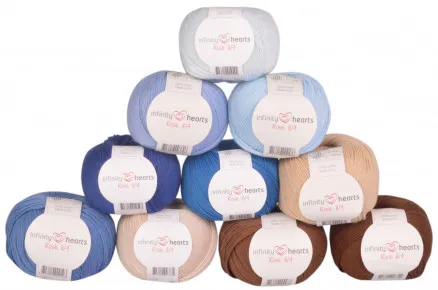 Infinity Hearts Rose 8/4 Lankapaketti 16 Ruskeita ja Sinisiä Sävyjä - 10 kpl - Lankapaketti 16 Ruskeita ja Sinisiä Sävyjä