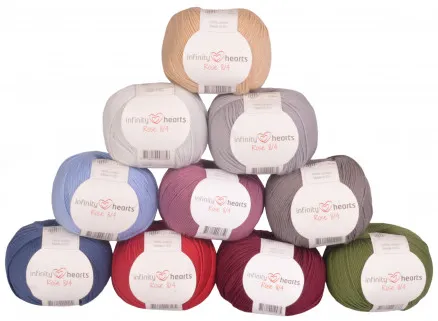 Infinity Hearts Rose 8/4 Lanka-pakkaus 08 Hillityt värit - 10 kpl - Lanka-pakkaus 08 Hillityt värit