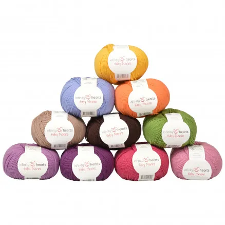 Infinity Hearts Baby Merino Lankapaketti 09 Kesä - 10 kpl - Infinity Hearts Baby Merino Lankapaketti 09 Kesä