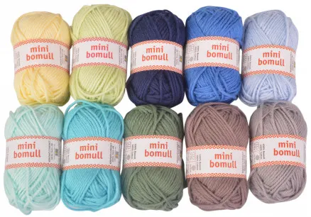 Järbo Minibomull Lankapaketti 07 Vauva Poika 10g - 10 kpl - Järbo Minibomull Lankapaketti 07 Vauva Poika