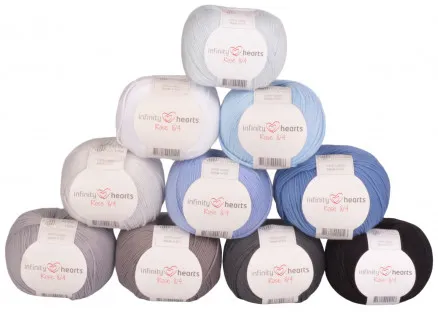 Infinity Hearts Rose 8/4 Lanka-paketti 14 Sinisiä ja Harmaita Sävyjä - 10 kpl - Lanka-paketti 14 Sinisiä ja Harmaita Sävyjä