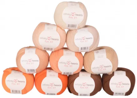 Infinity Hearts Rose 8/4 Lankapaketti 29 Ruskeat ja Oranssit Sävyet - 10 kpl - Ruskeat ja Oranssit Sävyet