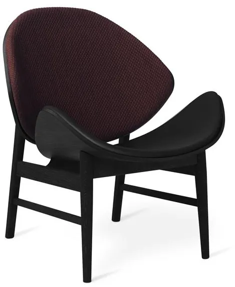 Warm Nordic The Orange nojatuoli, jossa istuin ja selkänoja Mosaic 682/Musta tammi