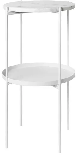 Cozy Living Fryd Yöpöytä Marmori/Lumivalkoinen