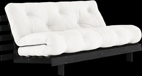 Karup Design Roots -vuodesohva Roots-patjalla 160x200 luonnollinen/mustaksi lakattu