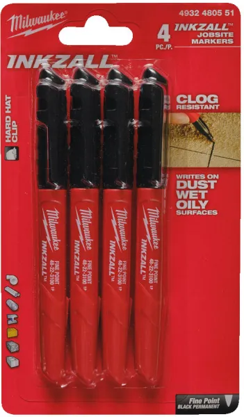 Milwaukee Permanent Marker Kärki 4 osaa